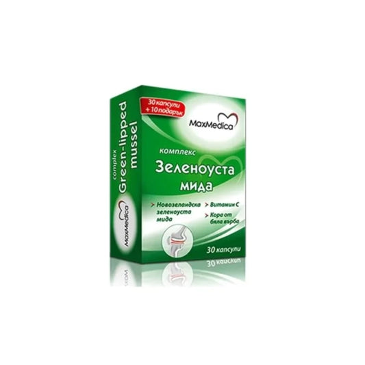 MAXMEDICA Зеленоуста мида комплекс капсули при увреждане на ставите и сухожилията х30+10