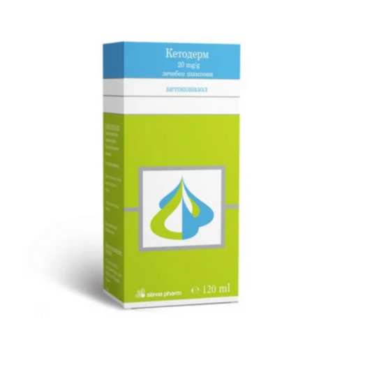 KETODERM Кетодерм шампоан срещу пърхот, себореен дерматит и разноцветен лишей 120мл