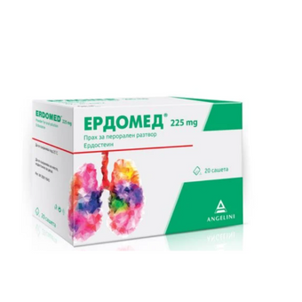 compare product Ердомед сашета 225мг за втечняване на секрета х20