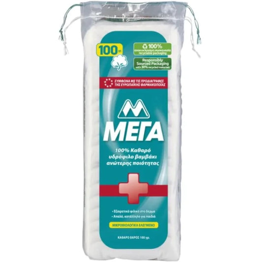 MEGA Мега медицински памук 100 г
