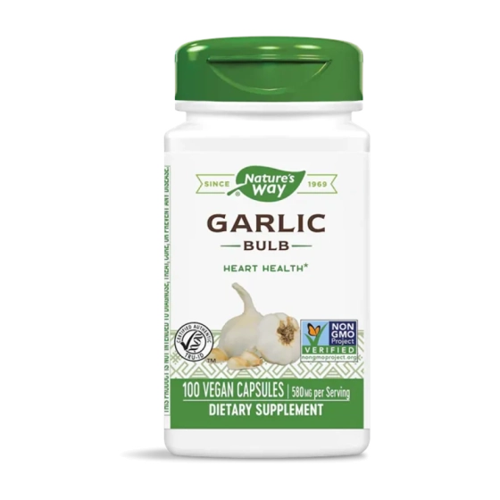 NATURES WAY Чесън капсули за здраво сърце и имунитет 580мг х100 Nature's Way