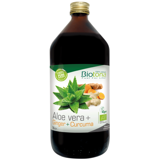 BIOTONA Био сок Алое вера с джинджър и куркума за имунитет 1л Biotona