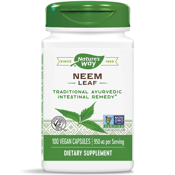 NATURES WAY Нийм лист капсули за  за здрав стомах 475мг х100 Nature's Way