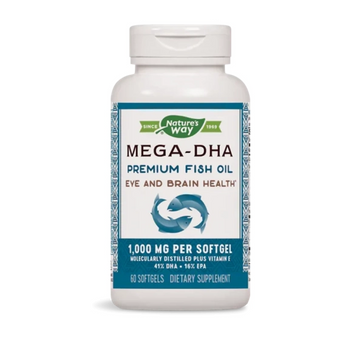 compare product Mega-DHA рибено масло капсули за мозъка и зрението 1000мг х60 Nature's Way