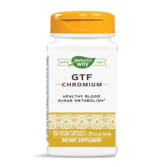 compare product Хром (никотинат) GTF капсули за контрол на кръвната захар 200мгр х100 Nature's Way