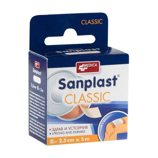 Sanplast Classic пластир със силно залепващо действие 2,5см/5м