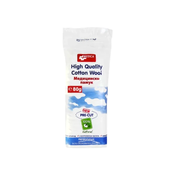 MEDICA Памук медицински 80гр Медика