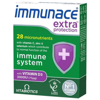 compare product Immunace extra protection таблетки за имунитет х30 Vitabiotics