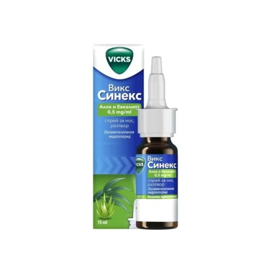 VICKS Викс Синекс Алое и Евкалипт спрей при хрема 15мл