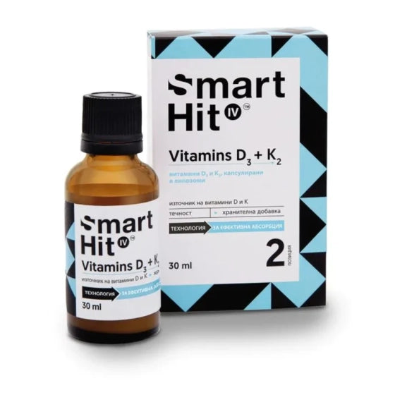 SMARTHIT Smart Hit IV Витамин D3 + К2 за добър имунитет 30мл Valentis 2503030
