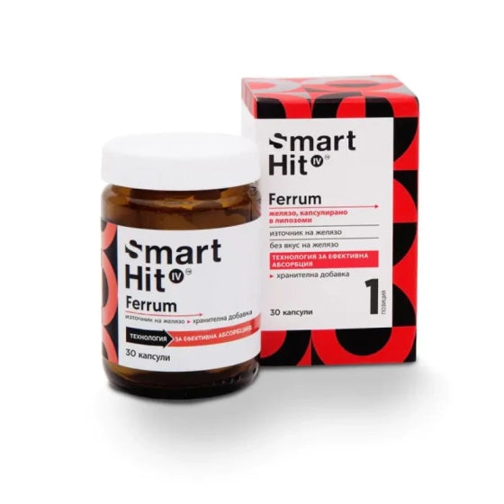 SMARTHIT Smart Hit IV Ferrum капсули при дефицит на желязо х30 Valentis 2507030