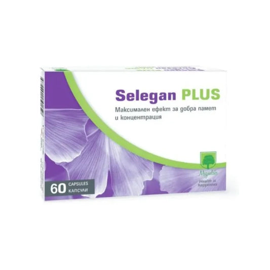 SELEGAN PLUS Селеган плюс капсули за добра памет и концентрация х60 Magnalabs