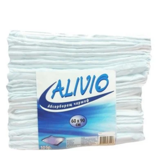 ALIVIO Чаршаф за еднократна употреба абсорбиращи 60см/90см х10 Alivio