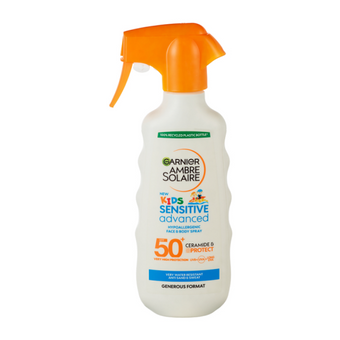 compare product Garnier ambre solaire kids sensitive advanced SPF50+ слънцезащитен спрей за деца 275мл