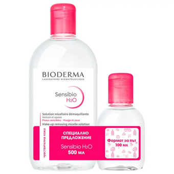 compare product Bioderma sensibio мицеларна вода 500мл + 100мл промо комплект