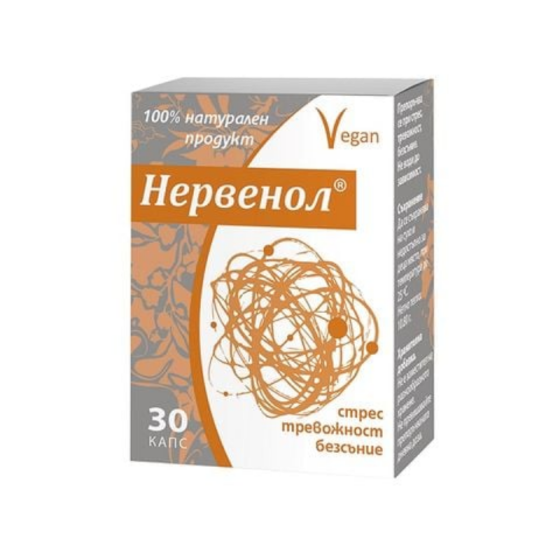 ONIS PHARMA Нервенол капсули при стрес и нервно напрежение 360мг х30